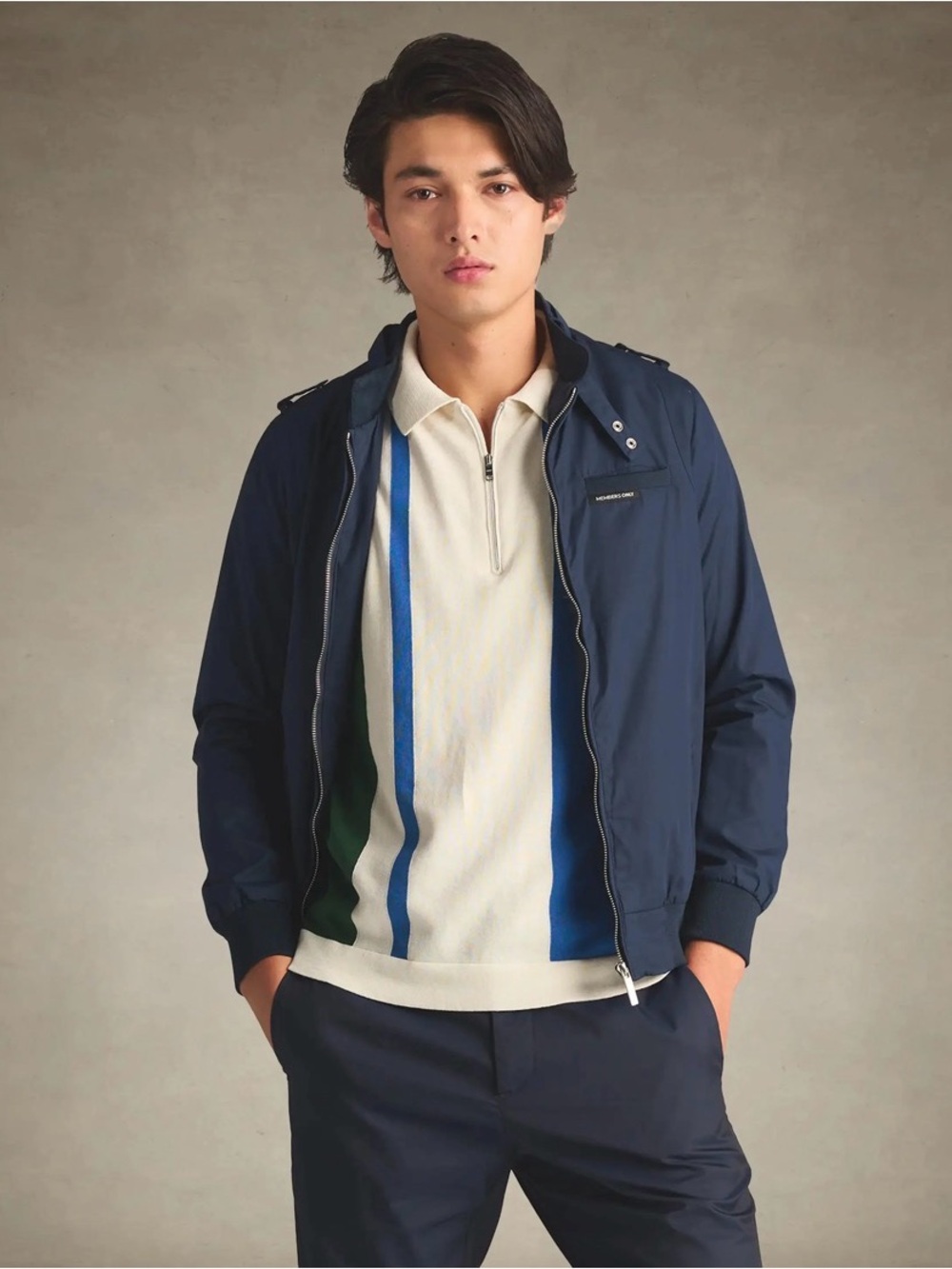 Members Only Navy Iconic Racer Jacket NWOT 3X
